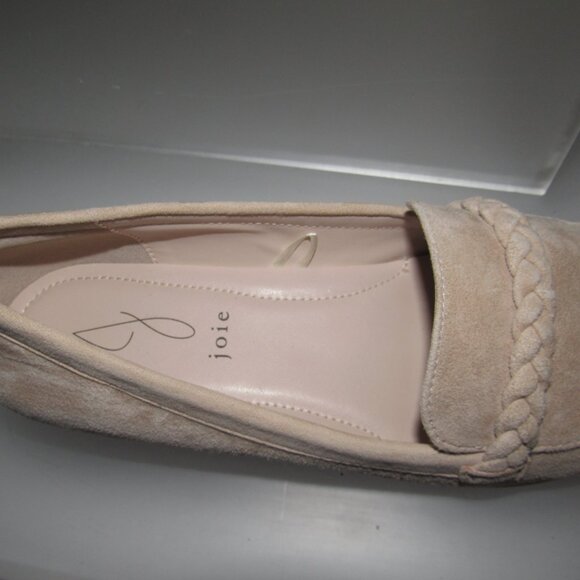Joie Braided Suede Leather Slip-On Loafers – Neutral Tan Shoes, Size 8.5M - Picture 6 of 9